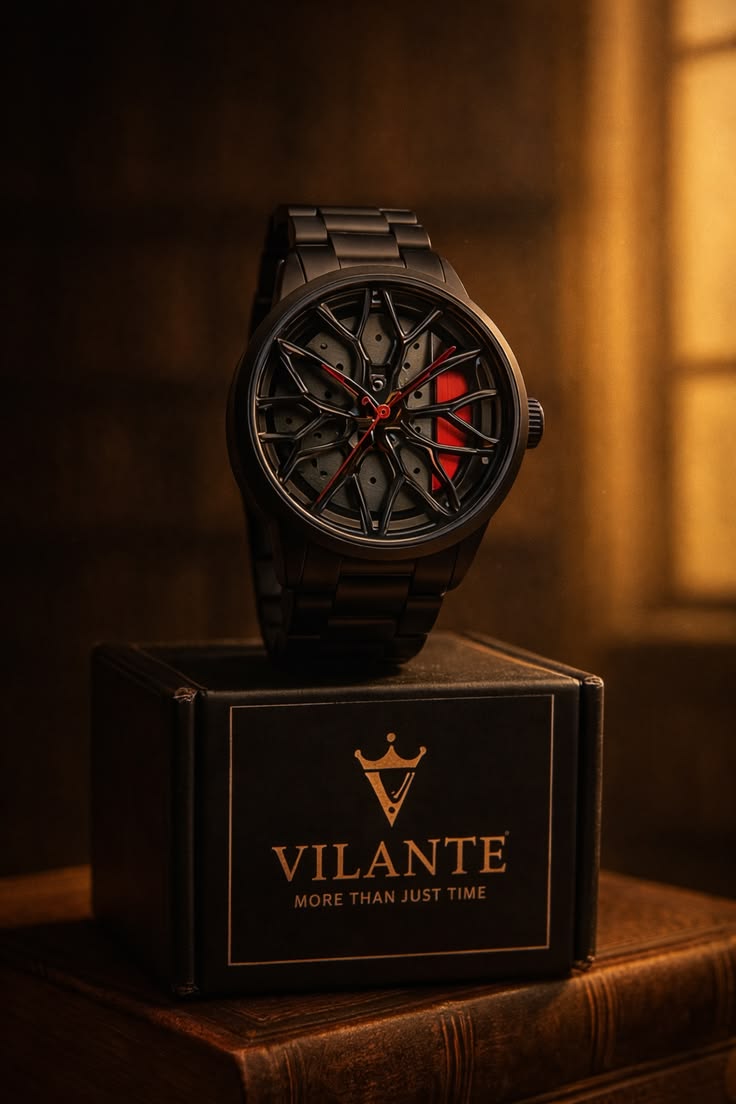 New High Quality Original Men Luck Flywheel Waterproof Quartz Watch