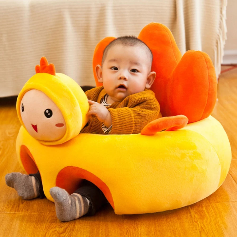 Baby Sofa Support Seat Cover Plush Chair Learning to Sit